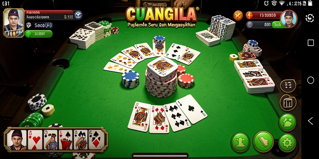 Tampilan gameplay Gaple yang seru dan interaktif di CUANGILA.