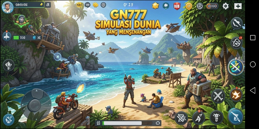 Screenshot utama GN777 menampilkan gameplay simulasi yang seru.