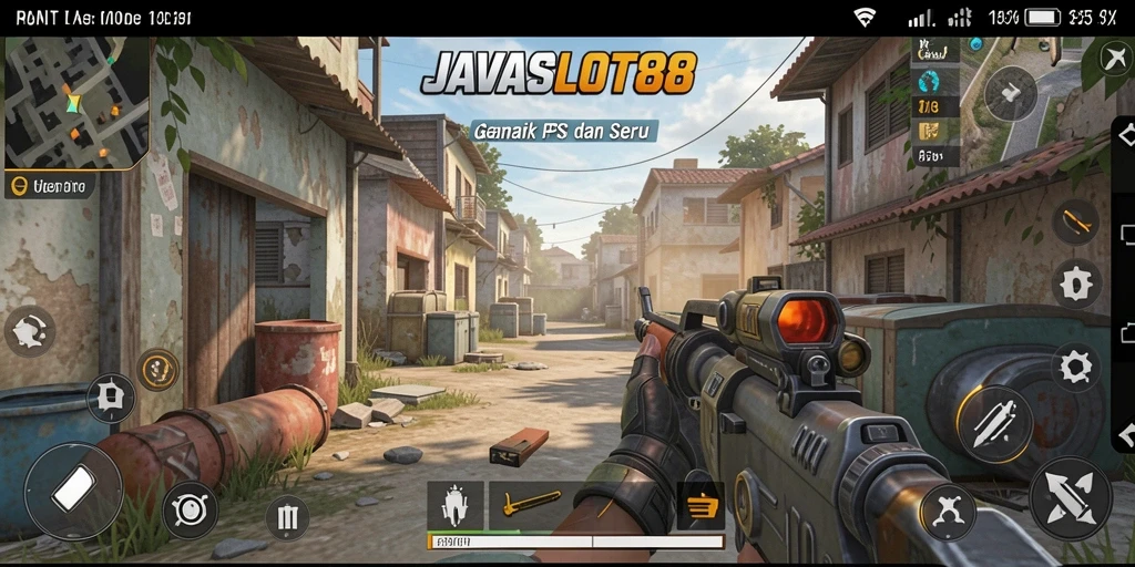 Tampilan gameplay JAVASLOT88 dengan aksi FPS yang mendebarkan.