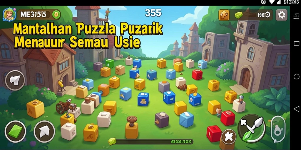 Tampilan gameplay ME355 yang menantang dengan berbagai puzzle menarik.