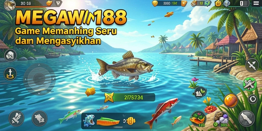 Screenshot gameplay memancing yang menampilkan aksi menarik dalam MEGAWIN188.