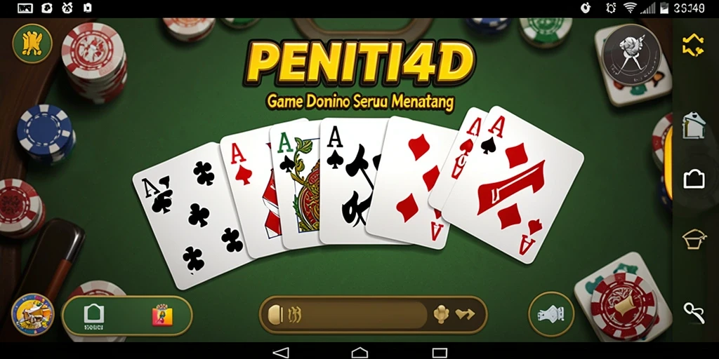 Tampilan menarik dari gameplay Domino di PENITI4D.
