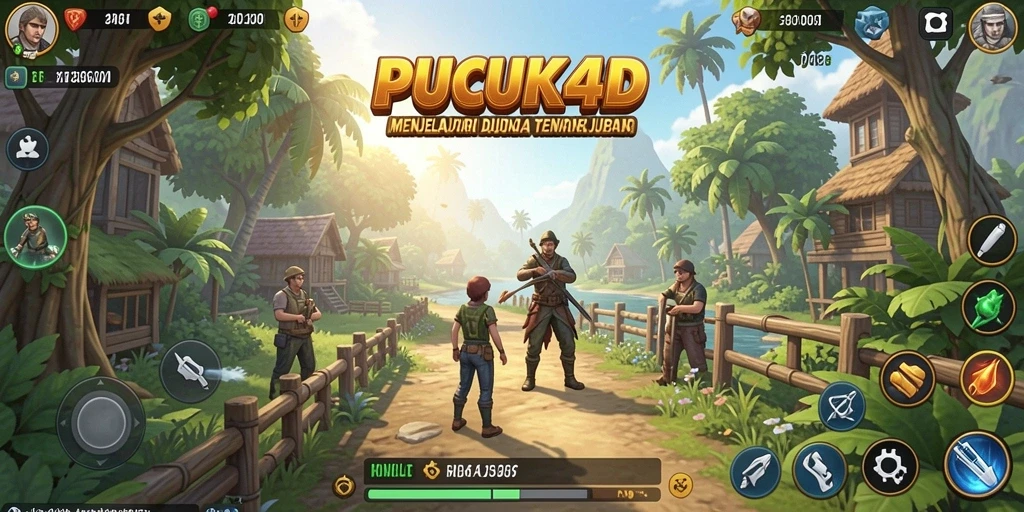 Tampilan gameplay PUCUK4D yang menakjubkan dan dunia terbuka.